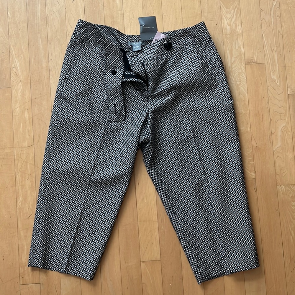 Black and white checker Ann Taylor Capris